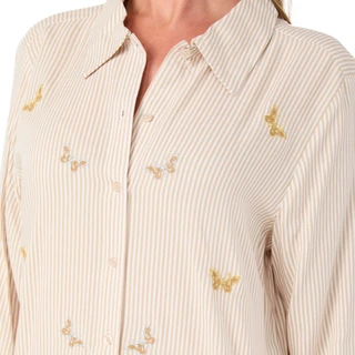 Thumbnail 3: Hester & Orchard Women's Stripe Butterfly Button Front Top 