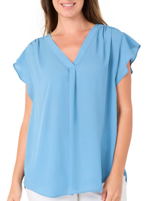Thumbnail 1: Chaus Women's Flutter Sleeve Top 