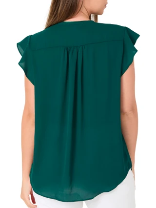 Thumbnail 2: Chaus Women's Flutter Sleeve Top 