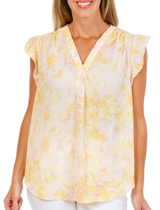 Thumbnail 1: Chaus Women's Flutter Sleeve Top 