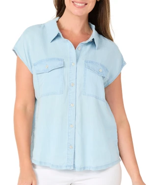 Thumbnail 1: Kathy Ireland Women's Button Front Top 