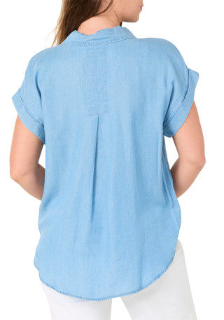 Thumbnail 2: Kathy Ireland Women's Short Sleeve Button Front Top 
