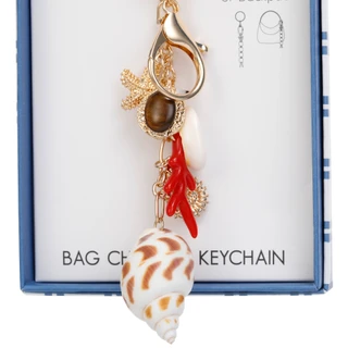 Thumbnail 2: Nicole Miller Seashell Bag Charm & Keychain 