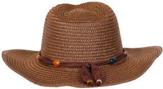 Thumbnail 3: Nicole Miller Women's Bead Band Straw Cowboy Hat 