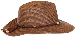 Thumbnail 5: Nicole Miller Women's Bead Band Straw Cowboy Hat 