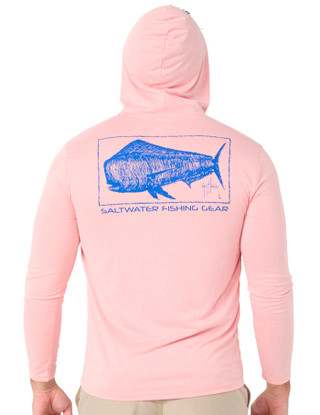 Thumbnail 2: Guy Harvey Men's Long Sleeve Hooded Shirt 