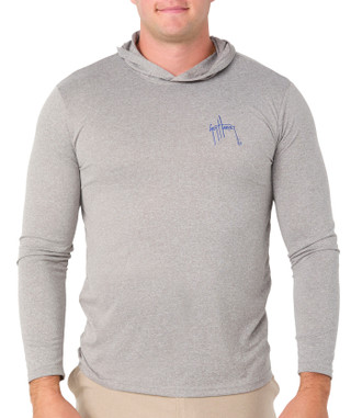 Thumbnail 1: Guy Harvey Men's Long Sleeve Hooded Shirt 