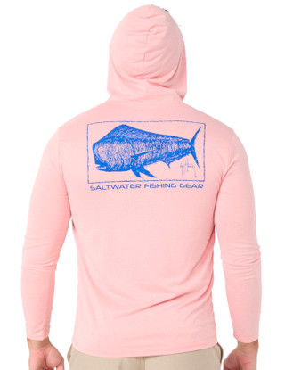 Thumbnail 2: Guy Harvey Men's Long Sleeve Hooded Shirt 