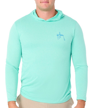 Thumbnail 1: Guy Harvey Men's Long Sleeve Hooded Shirt 
