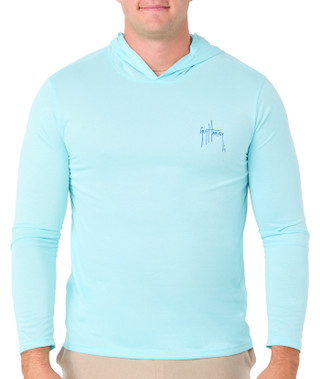 Thumbnail 1: Guy Harvey Men's Long Sleeve Hooded Shirt 