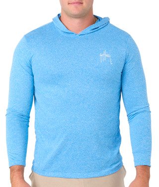 Thumbnail 1: Guy Harvey Men's Long Sleeve Hooded Shirt 
