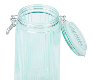 Thumbnail 2: 10 Strawberry Street 9 In Ribbed Glass Storage Canister 