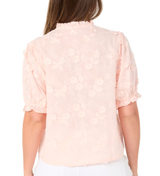Thumbnail 2: Nanette Lepore Women's Flower Applique Elbow Sleeve Top 