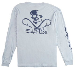 Thumbnail 2: Salt Life Men's Long Sleeve Skull Print Shirt 