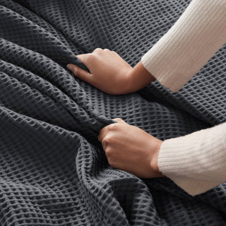 Thumbnail 11: Madison Park 100% Cotton Waffle Weave Blanket 