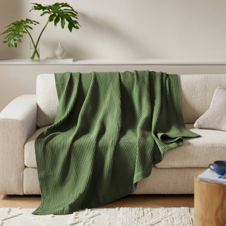 Thumbnail 3: Madison Park 100% Cotton Waffle Weave Blanket 