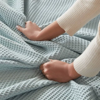 Thumbnail 6: Madison Park 100% Cotton Waffle Weave Blanket 