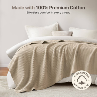 Thumbnail 9: Madison Park 100% Cotton Waffle Weave Blanket 