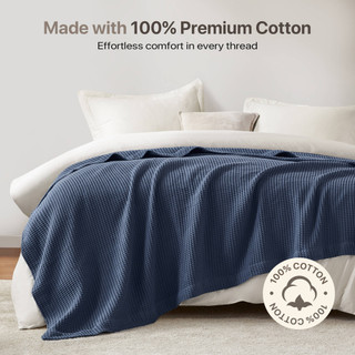 Thumbnail 10: Madison Park 100% Cotton Waffle Weave Blanket 