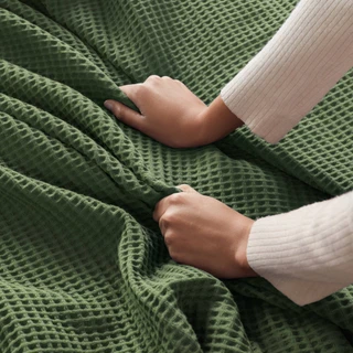 Thumbnail 7: Madison Park 100% Cotton Waffle Weave Blanket 
