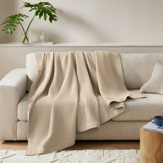 Thumbnail 2: Madison Park 100% Cotton Waffle Weave Blanket 
