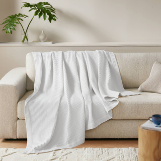Thumbnail 3: Madison Park 100% Cotton Waffle Weave Blanket 