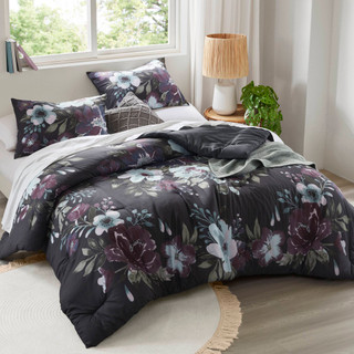 Thumbnail 2: Madison Park Jolene Floral Cotton Printed Comforter Set 