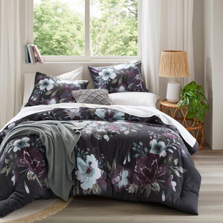 Thumbnail 9: Madison Park Jolene Floral Cotton Printed Comforter Set 