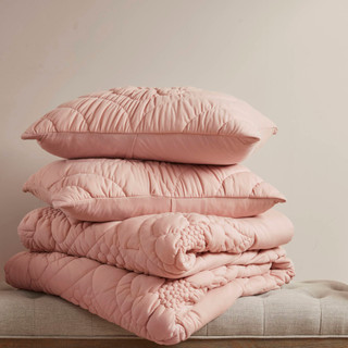 Thumbnail 15: Madison Park Elise Solid Puffy Comforter Set 