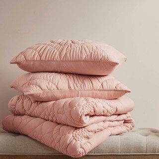 Thumbnail 7: Madison Park Elise Solid Puffy Comforter Set 