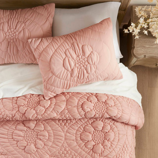 Thumbnail 8: Madison Park Elise Solid Puffy Comforter Set 
