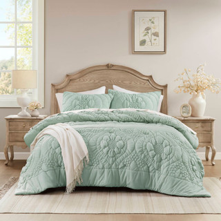 Thumbnail 12: Madison Park Elise Solid Puffy Comforter Set 