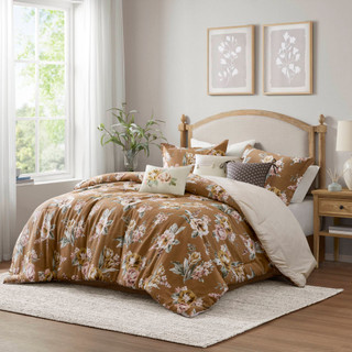 Thumbnail 3: Madison Park Salara 7 Pc Vintage Floral Comforter Set 