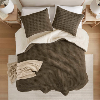 Thumbnail 4: Madison Park Riordan Texture Knit Chenille Comforter Set  