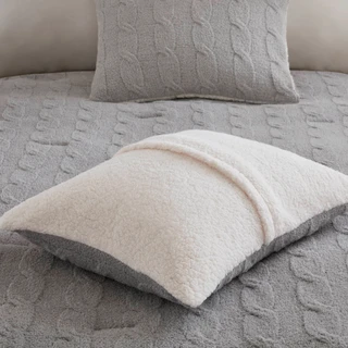 Thumbnail 6: Madison Park Riordan Texture Knit Chenille Comforter Set  