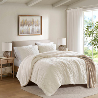 Thumbnail 3: Madison Park Riordan Texture Knit Chenille Comforter Set  