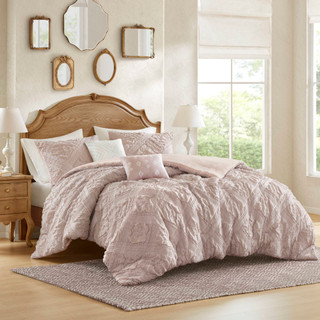 Thumbnail 1: Madison Park Mona 5 Pc Sculpted Jacquard Comforter Set 