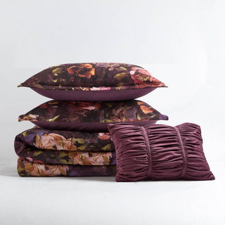 Thumbnail 4: Madison Park Seraphina 4 Pc Velvet Floral Comforter Set 