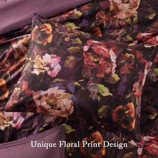 Thumbnail 10: Madison Park Seraphina 4 Pc Velvet Floral Comforter Set 