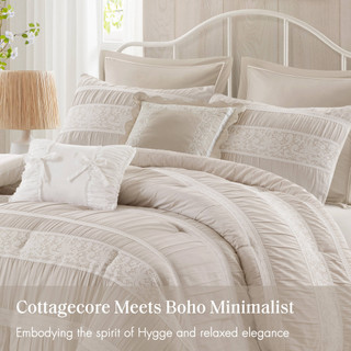 Thumbnail 4: Madison Park Perryn 7 Pc Jacquard Comforter Set  