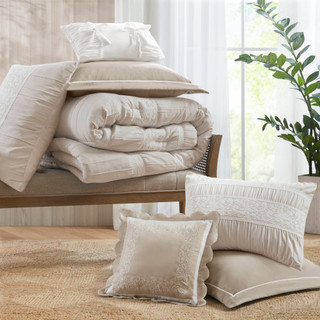 Thumbnail 5: Madison Park Perryn 7 Pc Jacquard Comforter Set  