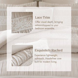 Thumbnail 8: Madison Park Perryn 7 Pc Jacquard Comforter Set  