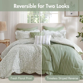 Thumbnail 3: Madison Park Darcy 5 Pc Scallop Comforter Set 