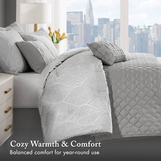 Thumbnail 5: Madison Park Nocturne 10 Pc Jacquard Comforter Set 