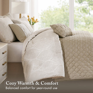 Thumbnail 7: Madison Park Nocturne 10 Pc Jacquard Comforter Set 