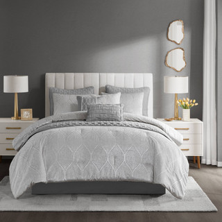 Thumbnail 7: Madison Park Nocturne 10 Pc Jacquard Comforter Set 