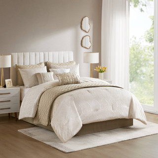 Thumbnail 2: Madison Park Nocturne 10 Pc Jacquard Comforter Set 