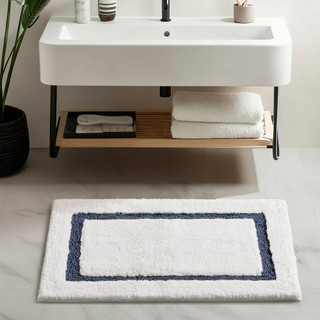 Thumbnail 5: Madison Park Roan Border Tufted Bath Rug 