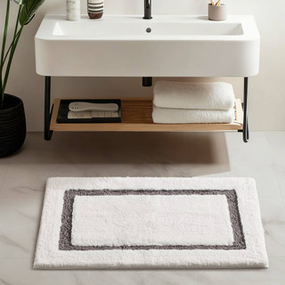 Thumbnail 5: Madison Park Roan Border Tufted Bath Rug 