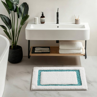 Thumbnail 1: Madison Park Roan Border Tufted Bath Rug 